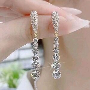 Elegant Gold and Silver Dangle Earrings
